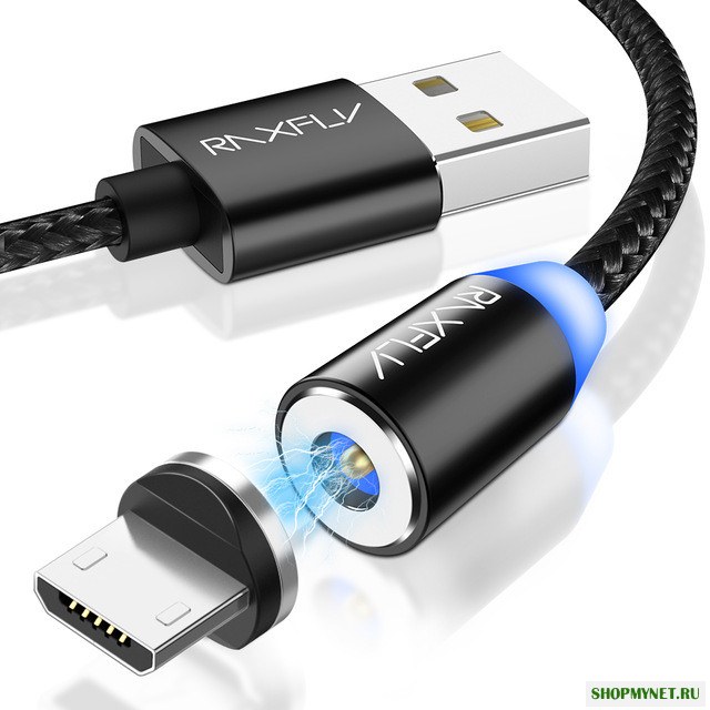 RAXFLY Плетеный 2A 1M 2M магнитный Micro USB быстрый зарядный кабель для передачи данных Samsung Xiaomi